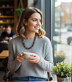 Multicolor Turmalin Doğaltaş Kolye