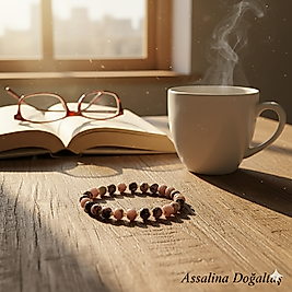 Rodonit Doğaltaş Bileklik – Sevgi, Huzur ve Denge Taşı